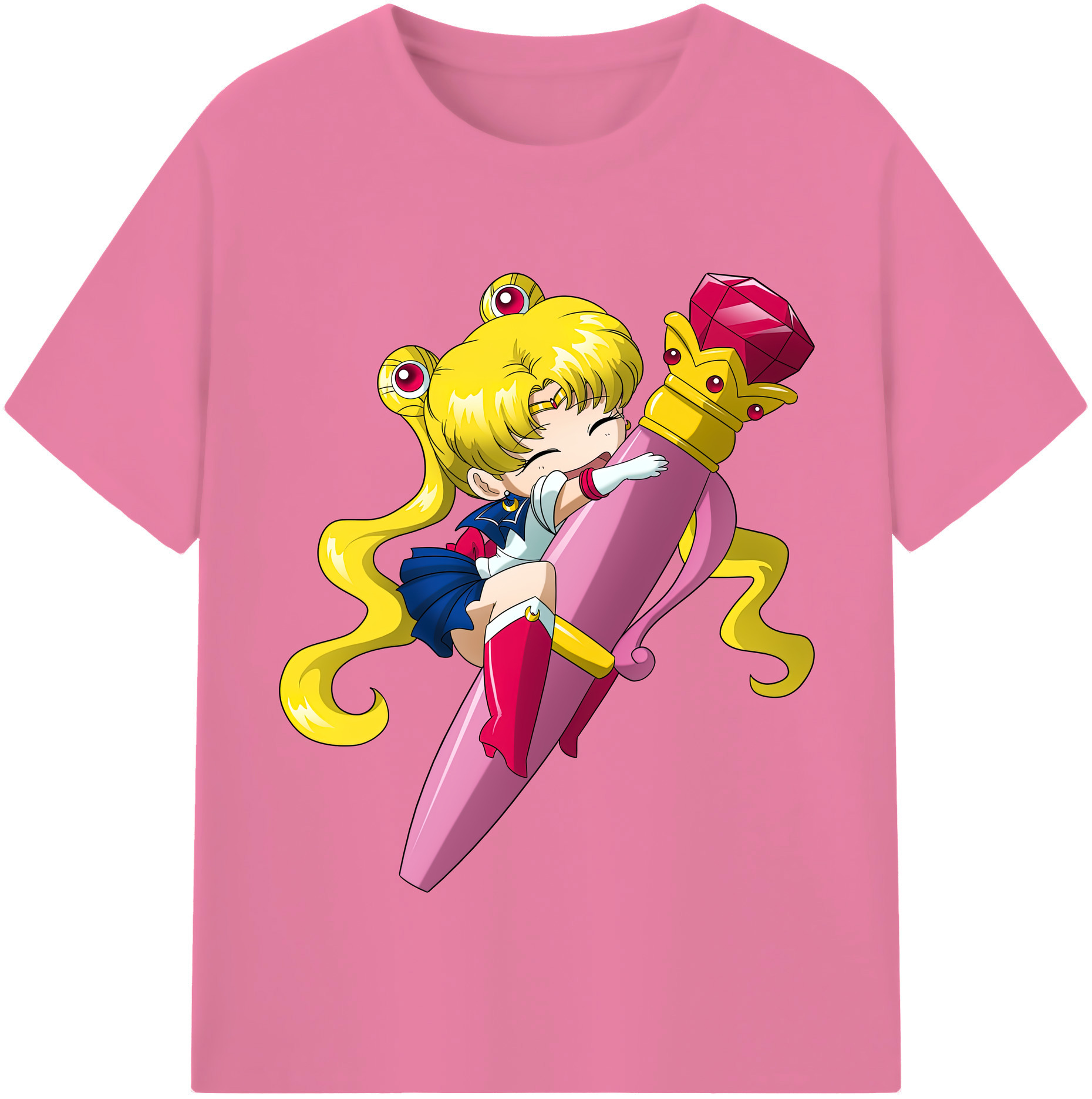 （画像用） 美少女戦士セーラームーン 月野 うさぎ つきの うさぎ Sailor Moon Tsukino Usagi 綿100％半袖Tシャツ（フロントプリント）